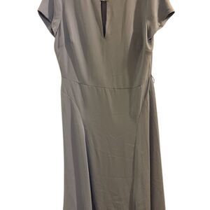 Lauren Ralph Lauren Dress Women's Size 10 Blue Midi Dress Casual Keyhole New